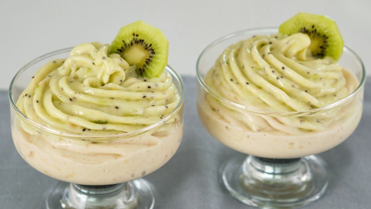 la glace au kiwi et à la banane